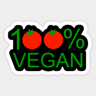 100% vegan Sticker